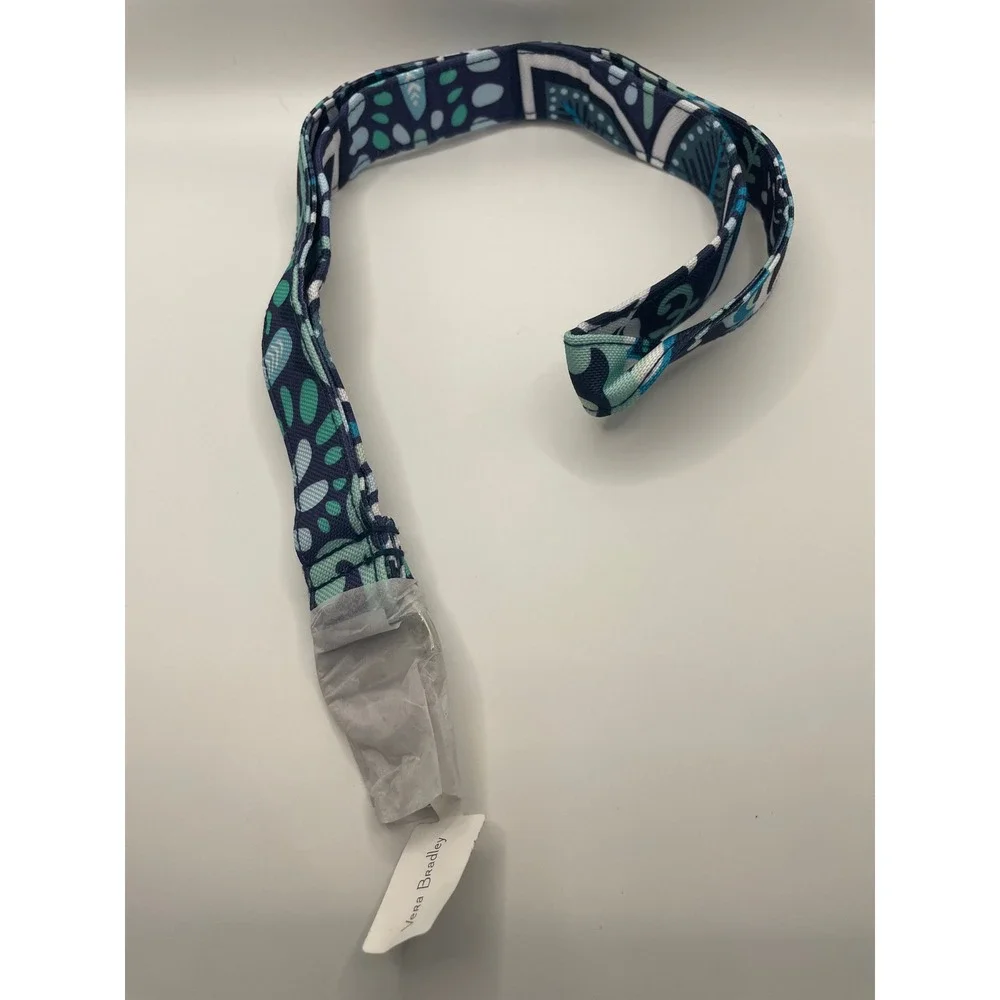 Vera Bradley Lighten Up Wide Lanyard Blue Island Medallion 18 Inch 28182-U60 NEW